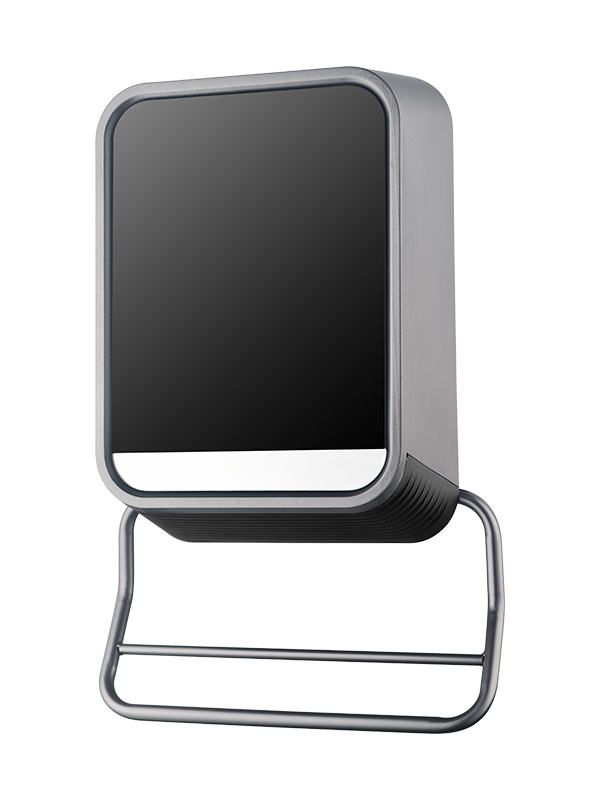 Chauffage de salle de bain étanche à panneau de verre HBH-2006B 1000W/2000W avec porte-serviettes